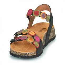 Chaussures Femme Sandales et Nu-pieds Think KOAK Noir / Multicolore -Sandales Soldes Boutique 21481631 500 C