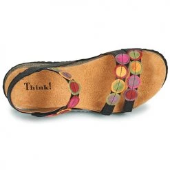 Chaussures Femme Sandales et Nu-pieds Think KOAK Noir / Multicolore -Sandales Soldes Boutique 21481631 500 F