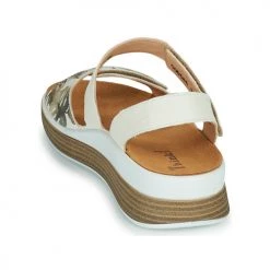 Chaussures Femme Sandales et Nu-pieds Think MEGGIE Blanc / Marron -Sandales Soldes Boutique 21481633 500 E