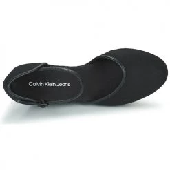 Chaussures Femme Sandales et Nu-pieds Calvin Klein Jeans WEDGE SANDAL CLOSE TOE CO Noir -Sandales Soldes Boutique 21497503 500 F