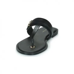 Chaussures Femme Sandales et Nu-pieds Calvin Klein Jeans ALMOND FLAT TP SLIDE W/HDW Noir -Sandales Soldes Boutique 21497504 500 C