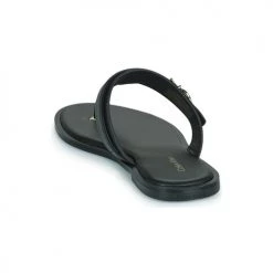 Chaussures Femme Sandales et Nu-pieds Calvin Klein Jeans ALMOND FLAT TP SLIDE W/HDW Noir -Sandales Soldes Boutique 21497504 500 E