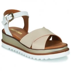 Chaussures Femme Sandales et Nu-pieds Sweet Lemon LUCIA Blanc / Beige