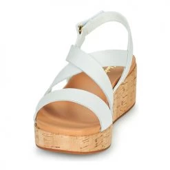 Chaussures Femme Sandales et Nu-pieds Clarks KIMMEI CORK Blanc -Sandales Soldes Boutique 21500585 500 C