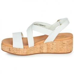 Chaussures Femme Sandales et Nu-pieds Clarks KIMMEI CORK Blanc -Sandales Soldes Boutique 21500585 500 D