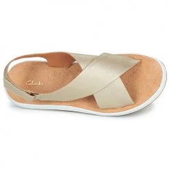 Chaussures Femme Sandales et Nu-pieds Clarks JEMSA CROSS Champagne -Sandales Soldes Boutique 21500597 500 F