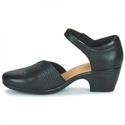 Chaussures Femme Sandales et Nu-pieds Clarks EMILY RAE Noir -Sandales Soldes Boutique 21500620 500 D