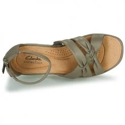 Chaussures Femme Sandales et Nu-pieds Clarks CLARA RAE Kaki -Sandales Soldes Boutique 21500632 500 F