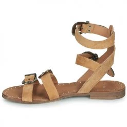 Chaussures Femme Sandales et Nu-pieds Ikks BU80185 Beige -Sandales Soldes Boutique 21601599 500 D