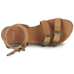 Chaussures Femme Sandales et Nu-pieds Ikks BU80185 Beige -Sandales Soldes Boutique 21601599 500 F