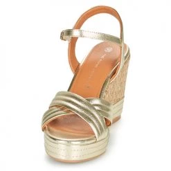 Chaussures Femme Sandales et Nu-pieds The Divine Factory QL4622 Doré -Sandales Soldes Boutique 21601783 500 C