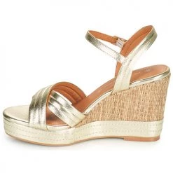 Chaussures Femme Sandales et Nu-pieds The Divine Factory QL4622 Doré -Sandales Soldes Boutique 21601783 500 D