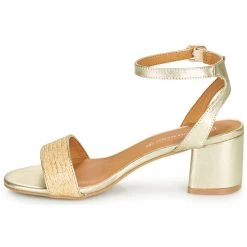 Chaussures Femme Sandales et Nu-pieds The Divine Factory QL4638 Doré -Sandales Soldes Boutique 21601784 500 D
