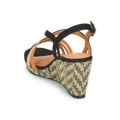 Chaussures Femme Sandales et Nu-pieds The Divine Factory QL4635 Noir -Sandales Soldes Boutique 21601786 500 E