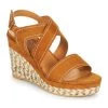 Chaussures Femme Sandales et Nu-pieds The Divine Factory QL4619 Camel