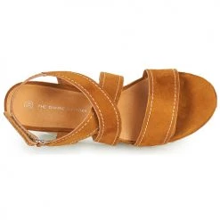 Chaussures Femme Sandales et Nu-pieds The Divine Factory QL4619 Camel -Sandales Soldes Boutique 21601787 500 F