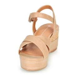 Chaussures Femme Sandales et Nu-pieds The Divine Factory QL4616 Beige -Sandales Soldes Boutique 21601790 500 C