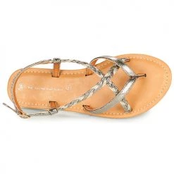 Chaussures Femme Sandales et Nu-pieds The Divine Factory HX4623 Argenté -Sandales Soldes Boutique 21601792 500 F