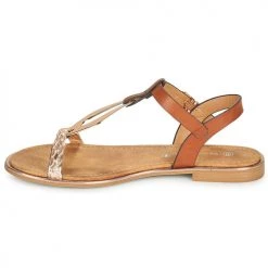 Chaussures Femme Sandales et Nu-pieds The Divine Factory FJ4643 Camel -Sandales Soldes Boutique 21601794 500 D