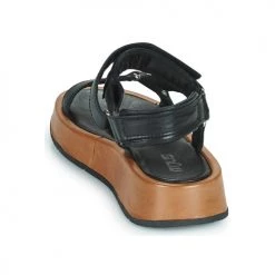Chaussures Femme Sandales et Nu-pieds Mjus ACIGHE TREK Noir / Camel -Sandales Soldes Boutique 21607556 500 E
