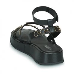 Chaussures Femme Sandales et Nu-pieds Mjus ACIGHE GOLD Noir / Doré -Sandales Soldes Boutique 21607558 500 E