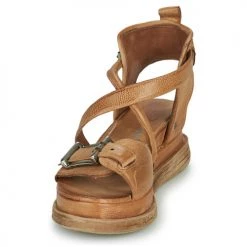 Chaussures Femme Sandales et Nu-pieds Airstep / A.S.98 LAGOS BUCKLE Camel -Sandales Soldes Boutique 21607774 500 C