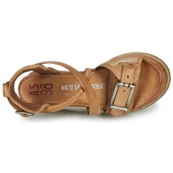 Chaussures Femme Sandales et Nu-pieds Airstep / A.S.98 LAGOS BUCKLE Camel -Sandales Soldes Boutique 21607774 500 F