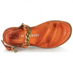 Chaussures Femme Sandales et Nu-pieds Airstep / A.S.98 POLA CHAIN Orange -Sandales Soldes Boutique 21607776 500 F