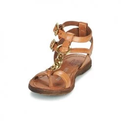 Chaussures Femme Sandales et Nu-pieds Airstep / A.S.98 RAMOS CHAIN Camel -Sandales Soldes Boutique 21607785 500 C
