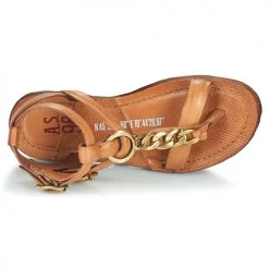 Chaussures Femme Sandales et Nu-pieds Airstep / A.S.98 RAMOS CHAIN Camel -Sandales Soldes Boutique 21607785 500 F