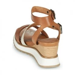 Chaussures Femme Sandales et Nu-pieds Tamaris URSULA Marron / Beige -Sandales Soldes Boutique 21645546 500 E