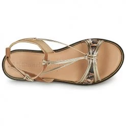 Chaussures Femme Sandales et Nu-pieds Tamaris LEONORE Beige / Doré -Sandales Soldes Boutique 21645554 500 F