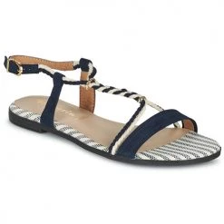 Chaussures Femme Sandales et Nu-pieds Tamaris ANNELISE Marine / Blanc