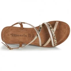 Chaussures Femme Sandales et Nu-pieds Tamaris CLOTILDA Doré -Sandales Soldes Boutique 21645560 500 F