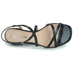 Chaussures Femme Sandales et Nu-pieds Tamaris JULIANA Noir -Sandales Soldes Boutique 21645561 500 F