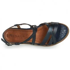 Chaussures Femme Sandales et Nu-pieds Tamaris ALEXIA Marine -Sandales Soldes Boutique 21645566 500 F