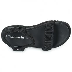 Chaussures Femme Sandales et Nu-pieds Tamaris LEONA Noir -Sandales Soldes Boutique 21645567 500 F