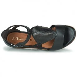 Chaussures Femme Sandales et Nu-pieds Tamaris LENA Noir -Sandales Soldes Boutique 21645568 500 F