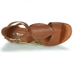 Chaussures Femme Sandales et Nu-pieds Tamaris AGATHE Marron -Sandales Soldes Boutique 21645569 500 F