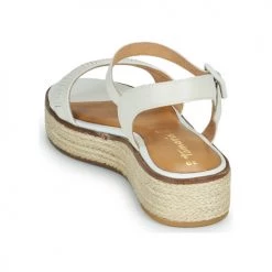 Chaussures Femme Sandales et Nu-pieds Tamaris IRMA Blanc -Sandales Soldes Boutique 21645584 500 E