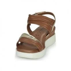 Chaussures Femme Sandales et Nu-pieds Tamaris GRETCHEN Marron / Doré -Sandales Soldes Boutique 21645600 500 C