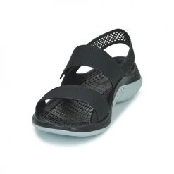 Chaussures Femme Sandales et Nu-pieds Crocs LITERIDE 360 SANDAL W Noir / Gris -Sandales Soldes Boutique 21667670 500 C