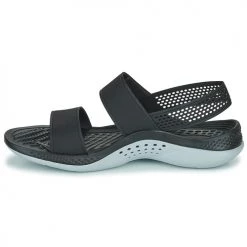 Chaussures Femme Sandales et Nu-pieds Crocs LITERIDE 360 SANDAL W Noir / Gris -Sandales Soldes Boutique 21667670 500 D
