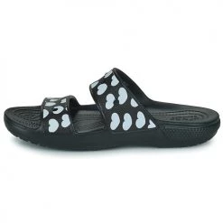 Chaussures Femme Sandales et Nu-pieds Crocs CLASSIC CROCS HEART PRINT SANDAL Noir / Blanc -Sandales Soldes Boutique 21667692 500 D