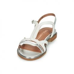 Chaussures Femme Sandales et Nu-pieds Karston SOBIA Blanc / Argent -Sandales Soldes Boutique 21667784 500 C
