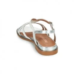 Chaussures Femme Sandales et Nu-pieds Karston SOBIA Blanc / Argent -Sandales Soldes Boutique 21667784 500 E