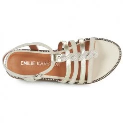 Chaussures Femme Sandales et Nu-pieds Karston SOLENS Beige / Blanc -Sandales Soldes Boutique 21667785 500 F
