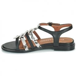 Chaussures Femme Sandales et Nu-pieds Karston SOLENSA Noir / Blanc -Sandales Soldes Boutique 21667799 500 D