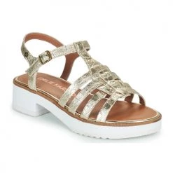 Sandales Soldes Boutique 54 Chaussures Femme Sandales et Nu-pieds Karston KRAZY Doré