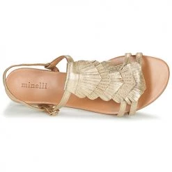 Chaussures Femme Sandales et Nu-pieds Minelli GWENDOLINE Doré -Sandales Soldes Boutique 21669673 500 F